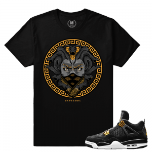 Match Jordan 4 Royalty | Medusa Bandana | Black T shirt