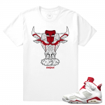 Match Jordan 6 Alternate | Sixes Bull | White T shirt