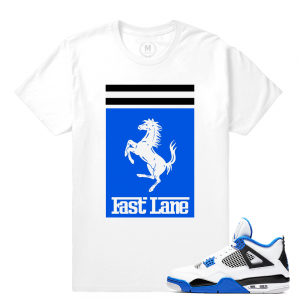 Match Jordan 4 Motorsport | Fast Lane | White T shirt