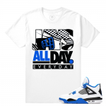 Match Jordan 4 Motorsport | Jays All Day | White T shirt