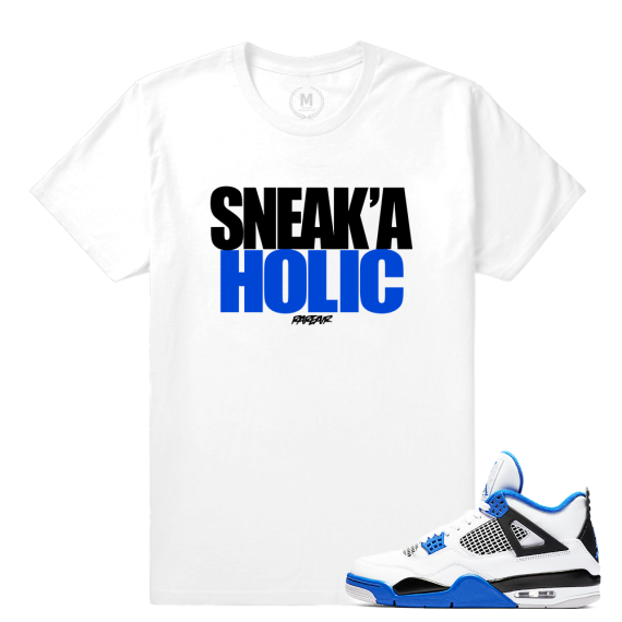 Match Jordan 4 Motorsport | SneakaHolic | White T shirt