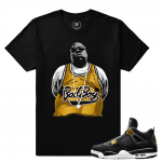 Match Jordan 4 Royalty | Bad Boy Jersey | Black T shirt