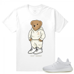 Match Yeezy Boost 350 V2 Cream White | 350 Boost Bear | White T shirt