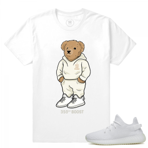 Match Yeezy Boost 350 V2 Cream White | 350 Boost Bear | White T shirt