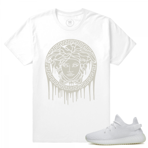 Match Yeezy Boost 350 V2 Cream White | Medusa Drip | White T shirt