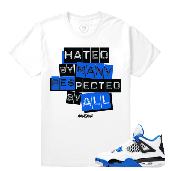 Match Jordan 4 Motorsport | Respected | White T shirt