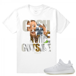 Match Yeezy Boost 350 V2 Cream White | McGregor Cash Me Outside | White T shirt