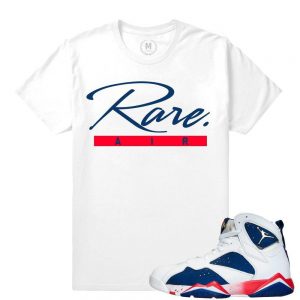 Match Jordan 7 Tinker Alternate | Rare Air Script | White T shirt