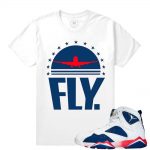 Match Jordan 7 Tinker Alternate |FLY| White T shirt