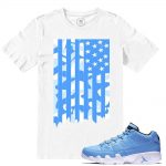 Match Pantone 9 Jordan Low Retros | Camo Flag | White T shirt