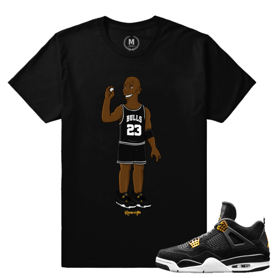 Match Jordan 4 Royalty | Beer Pong MJ | Black T shirt