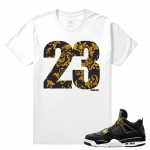 Match Jordan 4 Royalty | Royal 23 | White T shirt