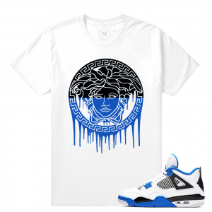 Match Jordan 4 Motorsport | Medusa Drip | White T shirt