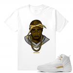 Match OVO 12 Jordan Retro | Tupac | White T shirt