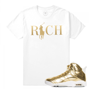 Match Jordan 6 Pinnacle | Country Club Rich | White T shirt