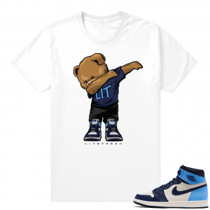 Obsidian UNC 1s | Dabbin Bear | White Shirt