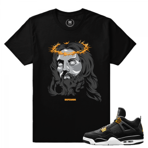 Match Jordan 4 Royalty | Dxpe Gods Jesus Piece | Black T shirt