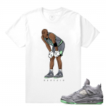 Match Jordan 4  | White T shirt