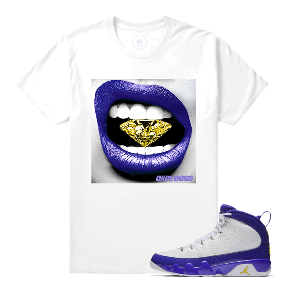 Match Jordan 9 Kobe | Diamond Lips | White T shirt