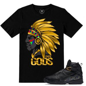 Match Jordan 8 Championship Pack Confetti 8s| DXPE Gods Chief | Black T shirt