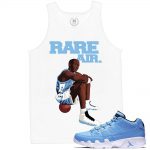 Match Pantone 9 Jordan Low Retros | UNC MJ Rare Air | White Tank Tee Shirt