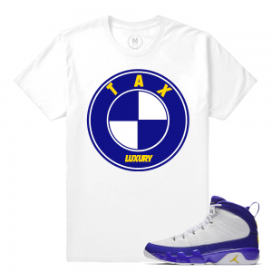 Match Jordan 9 Kobe | Luxury Tax Beamer | White T shirt