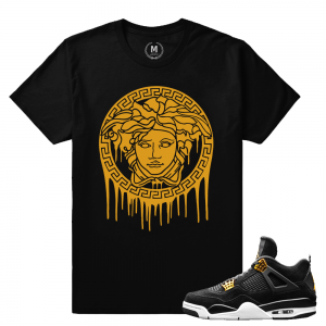 Match Jordan 4 Royalty | Medusa Drip | Black T shirt