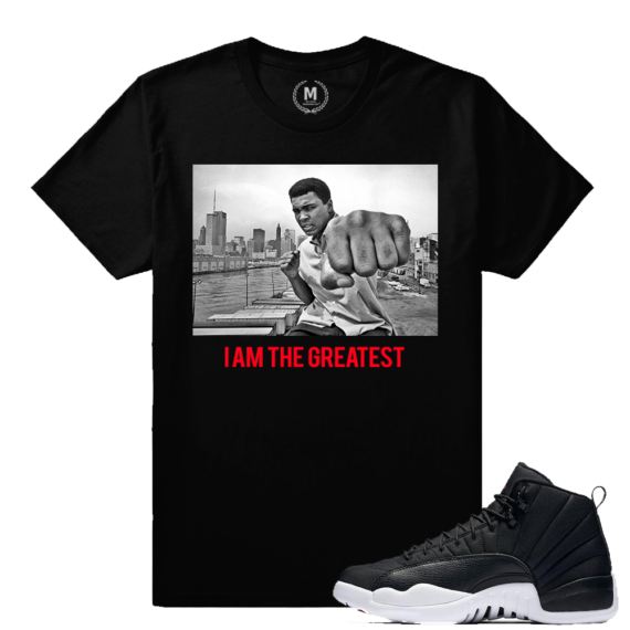 Match Neoprene 12s Jordan Retro | The Greatest | Black T shirt