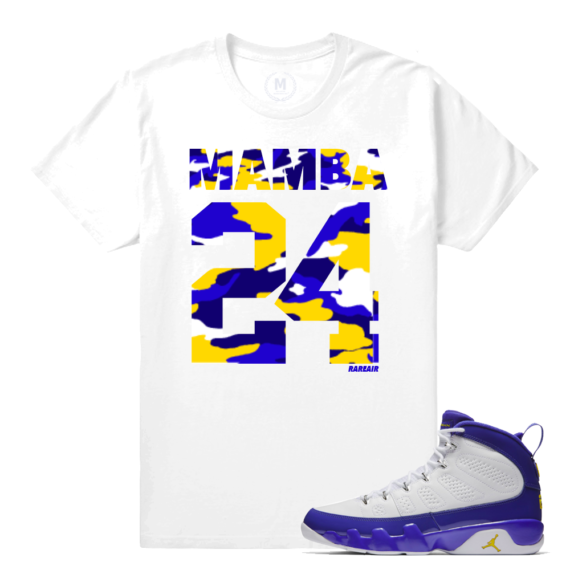 Match Jordan 9 Kobe | Mamba | White T shirt