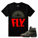 Match Jordan 8 Take Flight | Fly Rare Air | Black T shirt