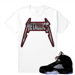 Match Jordan 5 Black Metallic OG | Metallic 5s| White T shirt