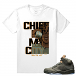 Match Jordan 5 Take Flight | Chief in my City | White T shirt