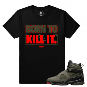 Match Jordan 8 Take Flight | Born to Kill it | Black T shirt