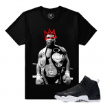 Match Neoprene 12s Jordan Retro | Tyson x Basquiat | Black T shirt