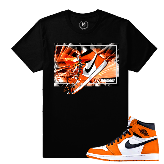 Match Reverse Shattered Backboard 1s Jordan Retro | Shattered Ones | Black T shirt