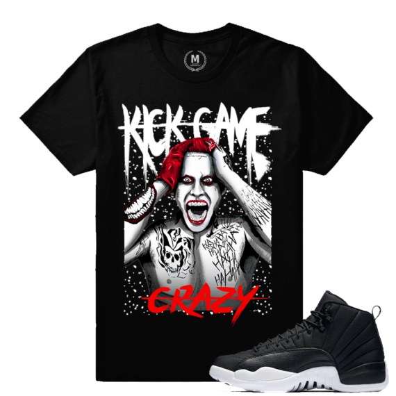 Match Neoprene 12s Jordan Retro | Kick Game Crazy Joker | Black T shirt