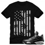 Oreo 4s matching sneaker tees shirts |Plant life Kush Flag sneaker Tee Black | Streetwear Online