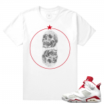 Match Jordan 6 Alternate | Skull Brothers | White T shirt