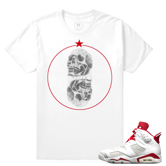 Match Jordan 6 Alternate | Skull Brothers | White T shirt