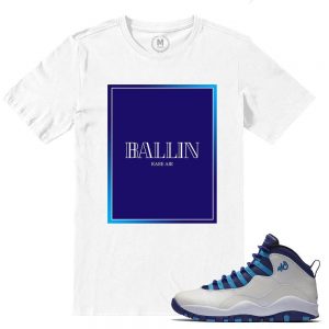 Match Jordan Retros 10 Charlotte Hornets | Ballin Rare Air | White T shirt