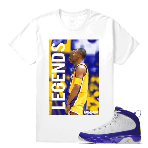 Match Jordan 9 Kobe | Legends | White T shirt