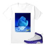 Match Jordan 9 Kobe | Mirrored Iceberg | White T shirt