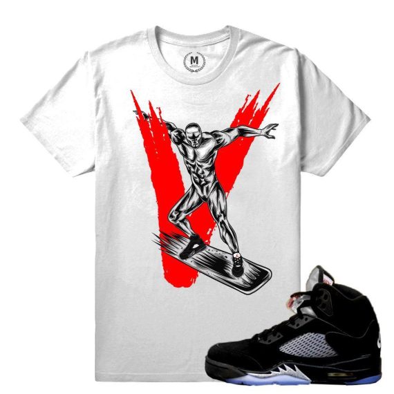 Match Jordan 5 Black Metallic OG | Surfer 5s| White T shirt