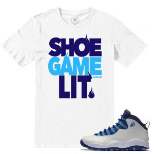 Match Jordan Retros 10 Charlotte Hornets | Shoe Game Lit | White T shirt