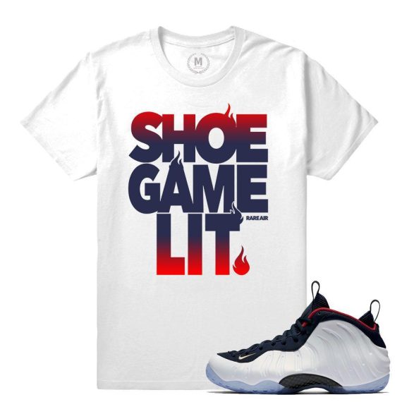 Match Olympic Foams| Shoe Game Lit | White T shirt