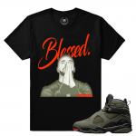 Match Jordan 8 Take Flight | Blessed | Black T shirt