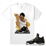 Match Jordan 4 Royalty | Salt Bae 4s | White T shirt