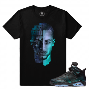 Match Jordan 6 All Star Chameleon | All Star Curry | Black T shirt