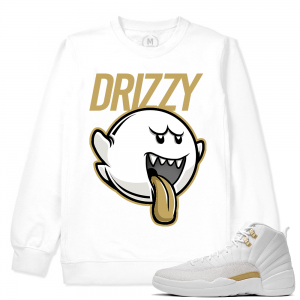 Match OVO 12 Jordan Retro | Drizzy Ghost Writer | White Crewneck Sweatshirt