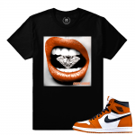 Match Reverse Shattered Backboard 1s Jordan Retro | Diamond Lips | Black T shirt